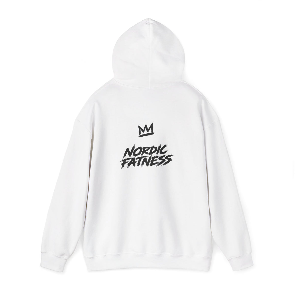 Nordic Fitness Crown Hoodie — Athletic Gym Hoodie with 'Nordic Fitness' Back Graphic