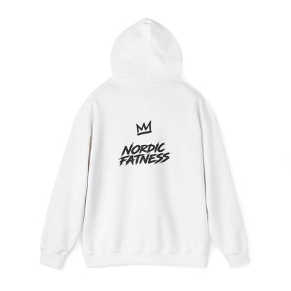 Nordic Fitness Crown Hoodie — Athletic Gym Hoodie with 'Nordic Fitness' Back Graphic