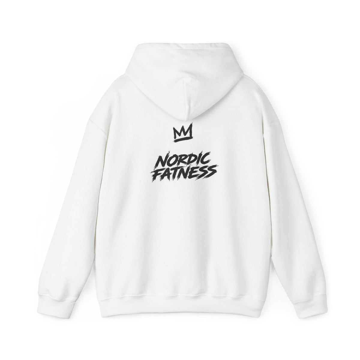 Nordic Fitness Crown Hoodie — Athletic Gym Hoodie with 'Nordic Fitness' Back Graphic